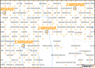 map of Chāndpur