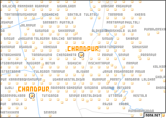 map of Chāndpur