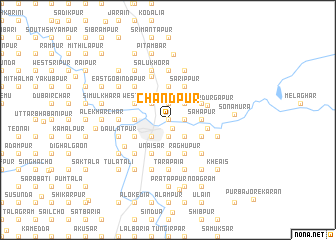 map of Chāndpur