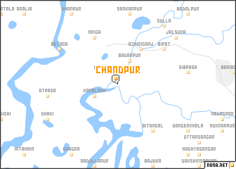 map of Chāndpur