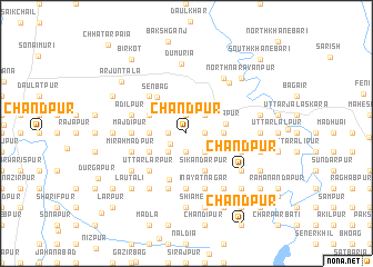 map of Chāndpur