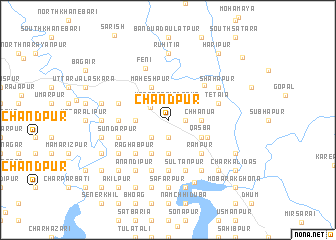 map of Chāndpur