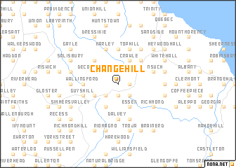 map of Change Hill