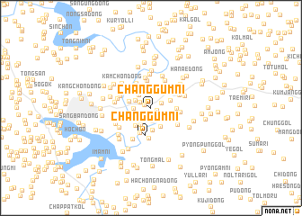 map of Changgŭm-ni