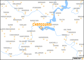 map of Changgŭm-ni