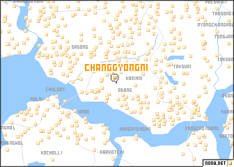 map of Changgyŏng-ni