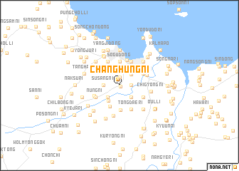 map of Changhŭng-ni