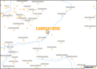 map of Changhyŏn-ni