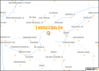 map of Changīz Qal‘eh