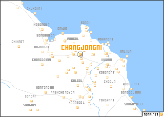 map of Changjŏng-ni