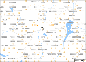 map of Changsŏng-ni