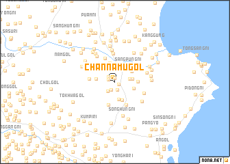 map of Channamu-gol