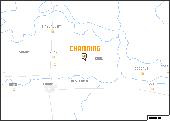 map of Channing