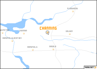 map of Channing