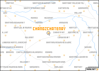 map of Chanoz-Châtenay