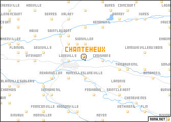 map of Chanteheux