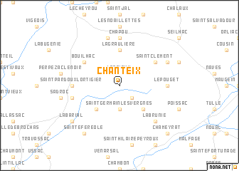 map of Chanteix