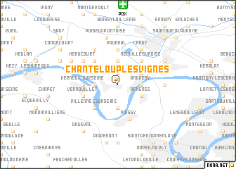 map of Chanteloup-les-Vignes