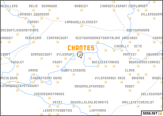 map of Chantes