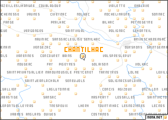 map of Chantilhac