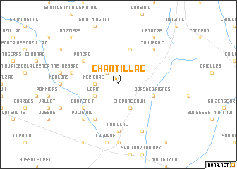 map of Chantillac