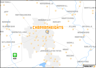 map of Chapman Heights