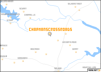 map of Chapmans Crossroads