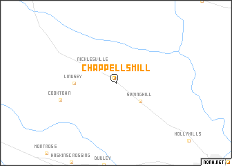 map of Chappells Mill