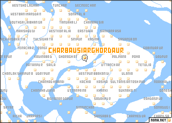 map of Char Bāusiār Ghordaur