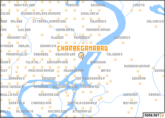 map of Char Begamābād