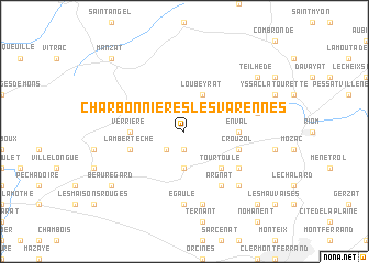 map of Charbonnières-lès-Varennes