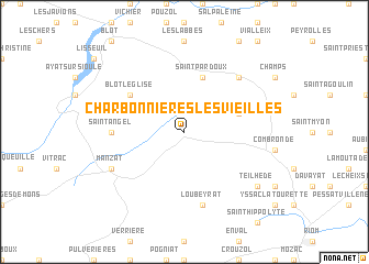 map of Charbonnières-les-Vieilles