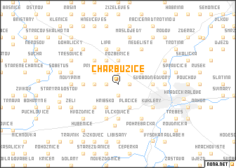 map of Charbuzice