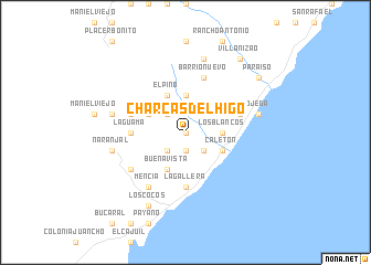 map of Charcas del Higo