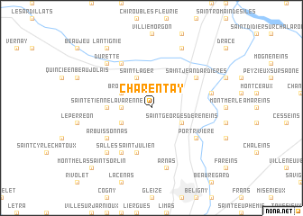 map of Charentay