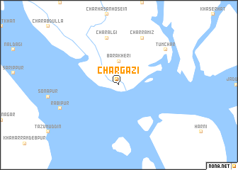map of Char Gāzi