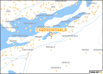 map of Charhoiānwāla