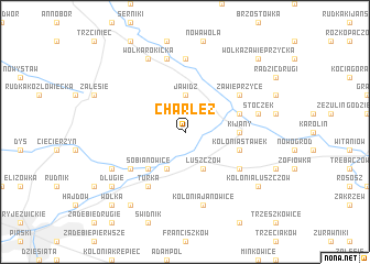 map of Charlęż