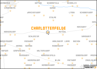 map of Charlottenfelde