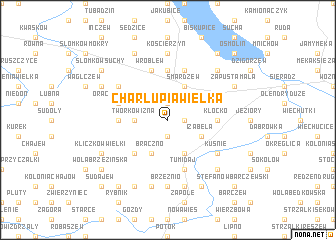 map of Charłupia Wielka