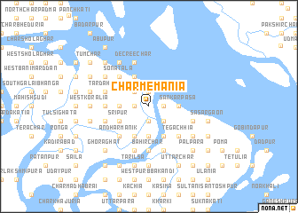 map of Char Memānia