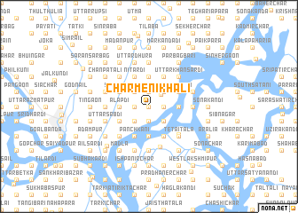 map of Char Menikhāli