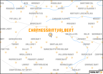 map of Charmes-Saint-Valbert