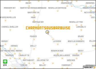 map of Charmont-sous-Barbuise