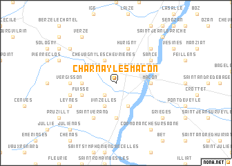 map of Charnay-lès-Mâcon