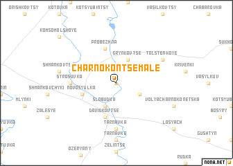 map of Charnokonʼtse Male