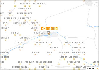 map of Chařová