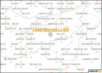 map of Charroux-dʼAllier