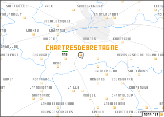 map of Chartres-de-Bretagne