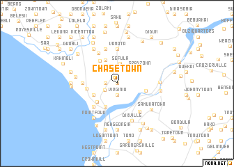 map of Chase Town